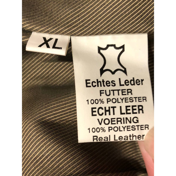 Sold-Jade Leather Wear Brown Leather Zip Front Jacket, Size XL - Picture 10 of 14